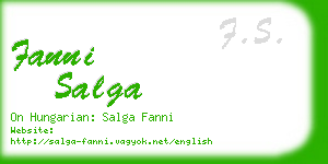 fanni salga business card